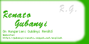 renato gubanyi business card